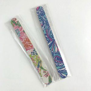 Lilly Pulitzer x Target Nail File Emery Board Set of 2 Nosey Posey & My Fans NEW